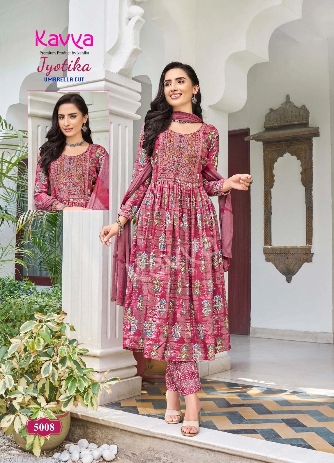 Kavya Jyotika Vol 5 Capsule Foil Print Wholesale Readymade Salwar Suit Catalog — Wholesale Readymade Suit, Kavya wholesale from Surat - Gallery Image 9